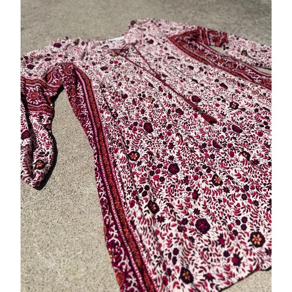 American Eagle Cottagecore Floral Mini Dress XXS‎ Boho Hippie Summer Half Sleeve